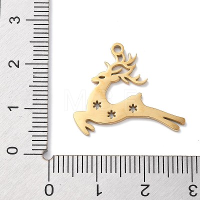 Christmas Theme 304 Stainless Steel Pendants STAS-R003-04G-06-1