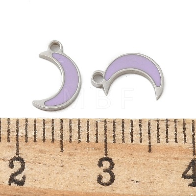 304 Stainless Steel Enamel Charms STAS-L022-333P-03-1