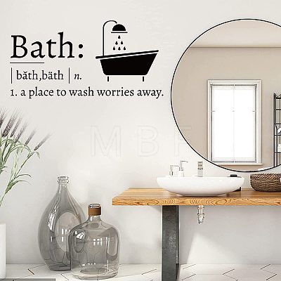Rectangle with Word PVC Wall Stickers DIY-WH0228-181-1