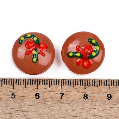 Christmas Handmade Lampwork Enamel Beads LAMP-C020-03E-1