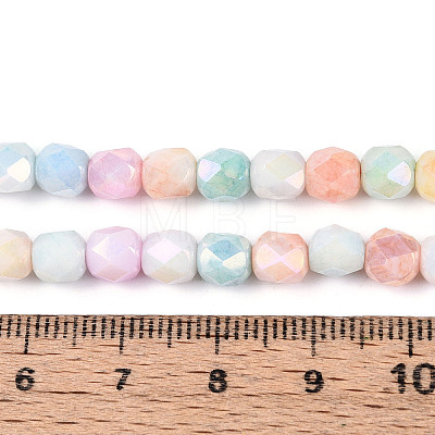 Anti-Tarnish Electroplate Glass Beads Strands X-GLAA-N057-6mm-08-1