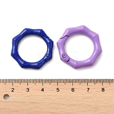 Spray Painted Alloy Spring Gate Ring PALLOY-H131-04-1