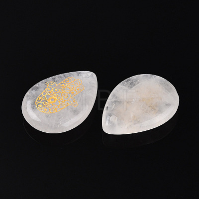 Natural Quartz Crystal Pendants G-N345-05F-1