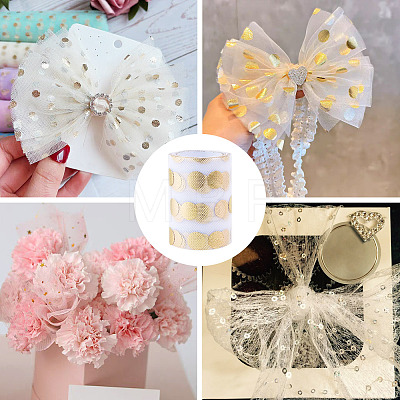 Glitter Sequin Deco Mesh Ribbons OCOR-TADJ0001-10A-1