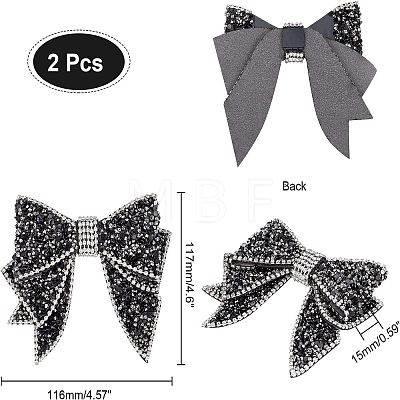 2Pcs Resin Rhinestone Bowknot Shoes Charms FIND-CA0004-74-1