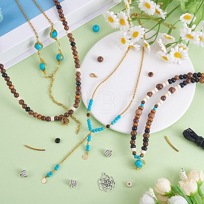 DIY Jewelry Bohemia Necklace Making Kits DIY-SZ0009-79-1