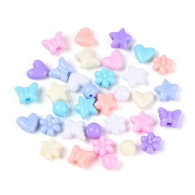 Mixed Shapes Plastic Beads KY-T041-29M-1