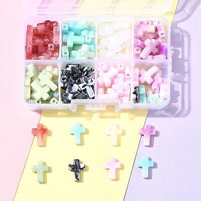 104Pcs 8 Colors Acrylic Imitation Gemstone Beads OACR-FS0001-79-1