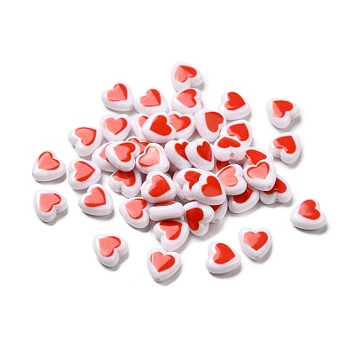 Opaque Acrylic Enamel Beads OACR-P017-D03-1