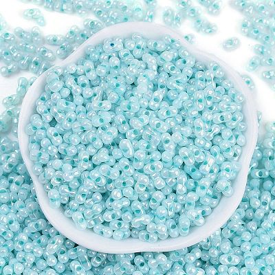 Opaque Colours Luster Glass Seed Beads SEED-K010-04E-1