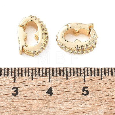 Brass Micro Pave Cubic Zirconia Pendant Bails KK-C172-01G-1