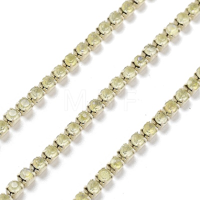 Iron Rhinestone Glass Cup Chain CH-U001-01R-1