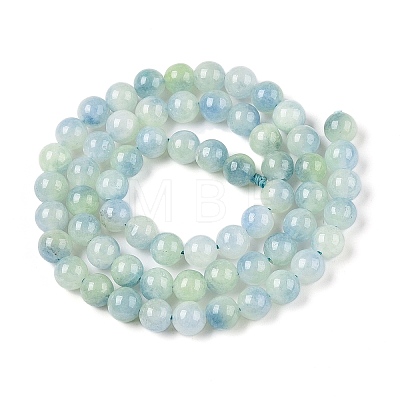 Dyed Natural White Jade Beads Strands G-T138-6mm-210-23-1