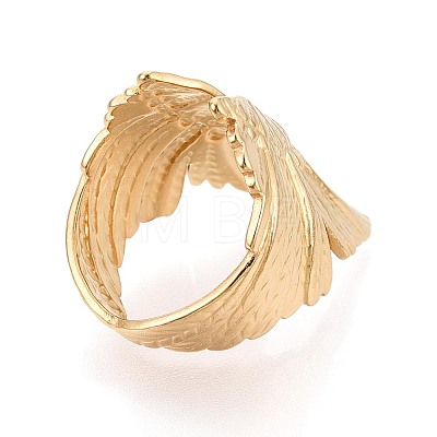 Ion Plating(IP) 304 Stainless Steel Cuff Open Rings for Women RJEW-N052-20G-1