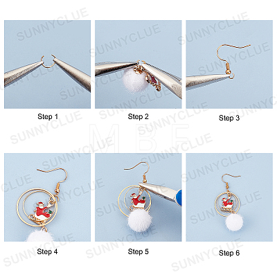 SUNNYCLUE 141Pieces DIY Christmas Themed Earring Making Kits DIY-SC0015-12-1