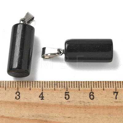 Natural Obsidian Pendants G-B127-17P-07-1