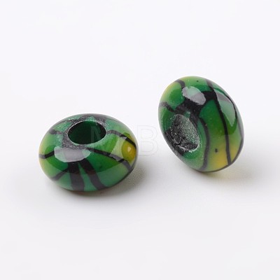 Handmade Polymer Clay Enamel European Beads FPDL-J002-29-1