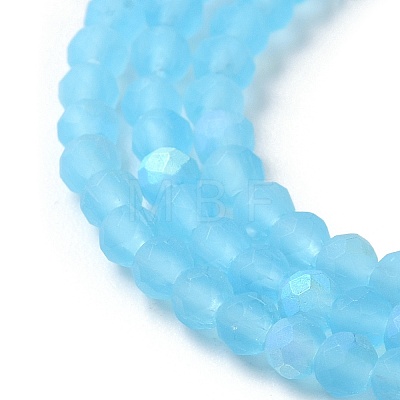 Imitation Jade Glass Beads Strands EGLA-A034-T3mm-MB08-1