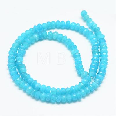 Natural White Jade Bead Strands G-R409-3x5-02-1