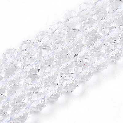 Natural Quartz Crystal Beads Strands G-S345-6mm-35-1