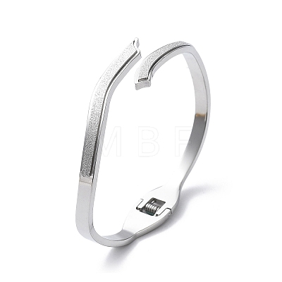 304 Stainless Steel Hinged Bangles for Women BJEW-A011-22P-1