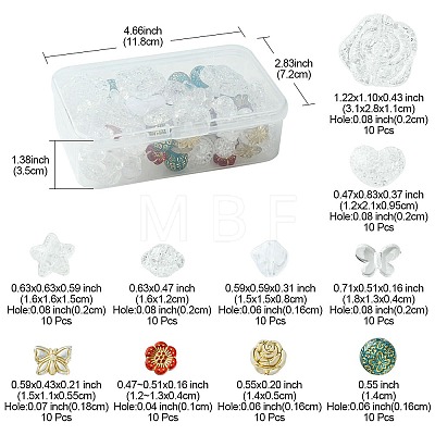 100Pcs 10 Style Acrylic Beads Sets OACR-FS0001-47-1