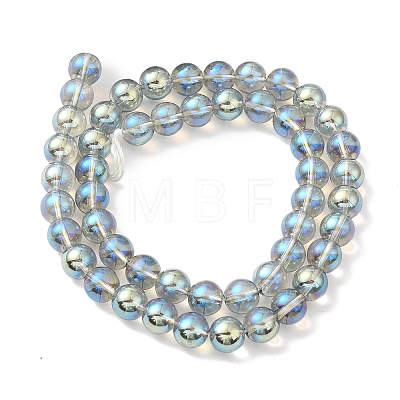 Transparent Electroplate Glass Beads Strands GLAA-T032-T8mm-C04-1