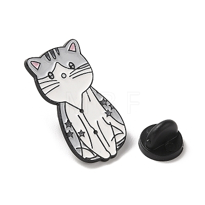 Cat Shape Enamel Pins JEWB-P039-01EB-08-1