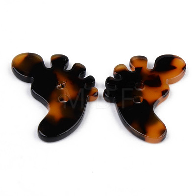 2-Hole Cellulose Acetate(Resin) Buttons BUTT-S026-023B-1