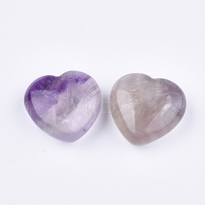 Natural Amethyst Heart Love Stone G-S349-18A-1