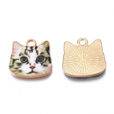 Printed Alloy Pendants PALLOY-N168-002G-1