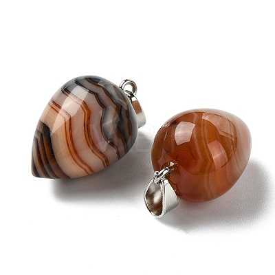 Natural Banded Agate Pendants GG-K002-13K-1