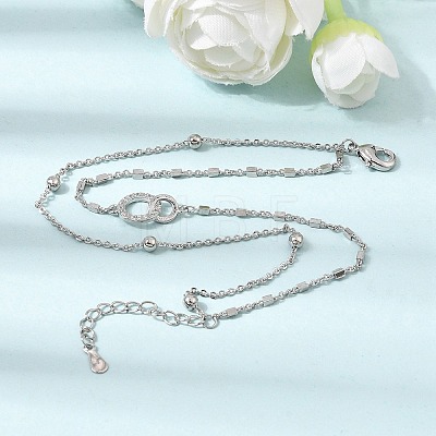 Brass Ring Link 2-Strand Bracelets KK-CBA103C-01P-1
