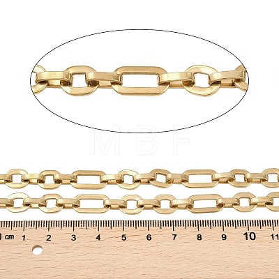 201 Stainless Steel Oval Link Chains CHS-F024-02B-G-1