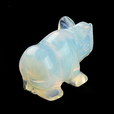 Opalite Carved Rhinoceros Figurines DJEW-M008-02J-1