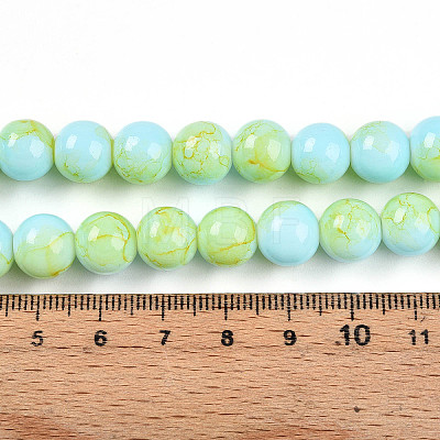 Baking Painted Glass Beads Strands DGLA-N003-10mm-C04-1