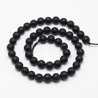 Natural Black Agate Beads Strands X-G-D710-6mm-06-1