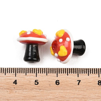 Handmade Lampwork Enamel Beads LAMP-B055-02G-1