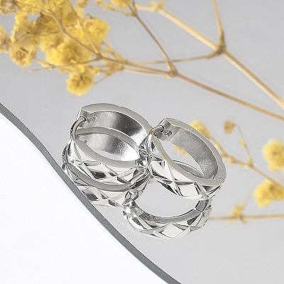 304 Stainless Steel Hoop Earrings for Women EJEW-C096-56P-1