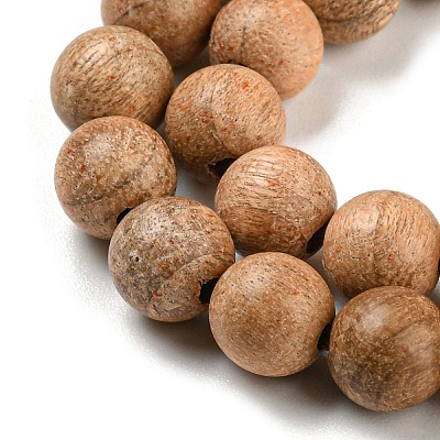 Natural Wood Beads Strands WOOD-F008-05-B-1