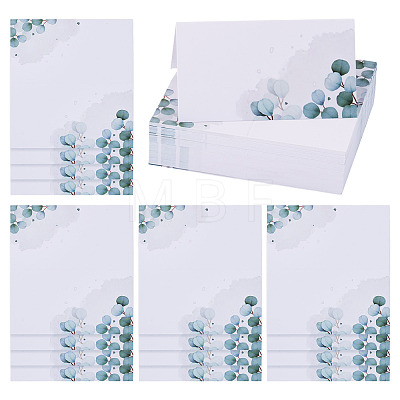 80Pcs Rectangle Paper Table Place Cards AJEW-TA0003-64A-1