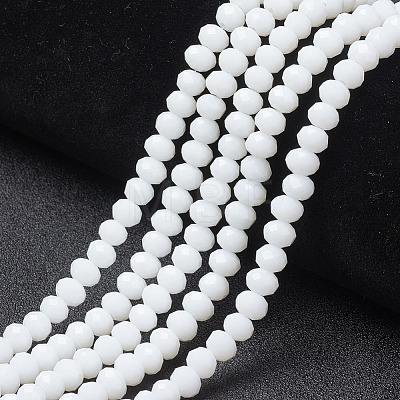 Opaque Solid Color Imitation Jade Glass Beads Strands EGLA-A044-P8mm-D01-1