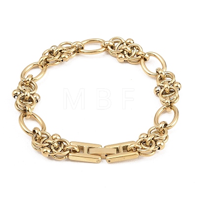 304 Stainless Steel Link Chain Bracelets for Women BJEW-P391-02A-G-1