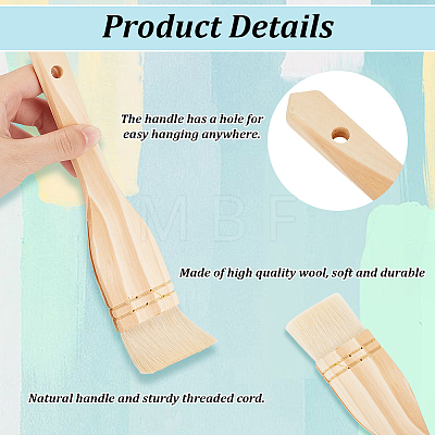 BENECREAT 9Pcs 9 Styles Ceramic Glaze Brush DIY-BC0012-92-1