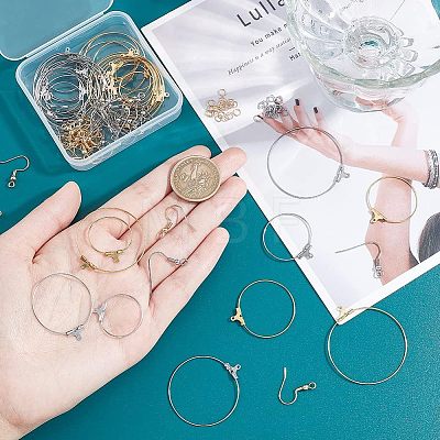 Unicraftale DIY Wire Wrap Ring Dangle Earring Making Kit DIY-UN0003-65-1