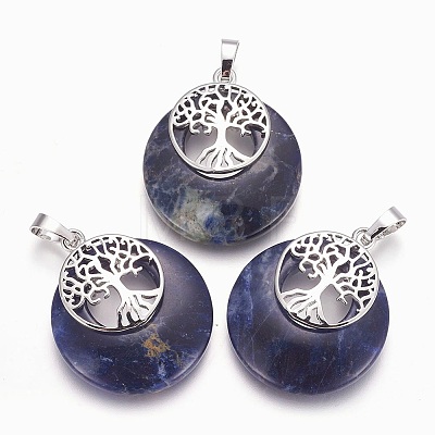 Natural Sodalite Pendants G-F573-C14-1