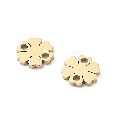304 Stainless Steel Laser Cut Flower Connector Charms STAS-M111-12G-02-1