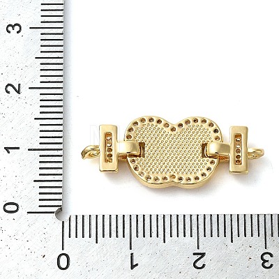 Rack Plating Brass Micro Pave Clear Cubic Zirconia Butterfly Links Connector Charms KK-K385-102G-02-1