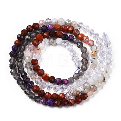 Natural Mixed Gemstone Beads Strands G-D080-A01-02-34-1