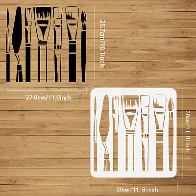 PET Hollow Out Drawing Painting Stencils DIY-WH0391-0004-1